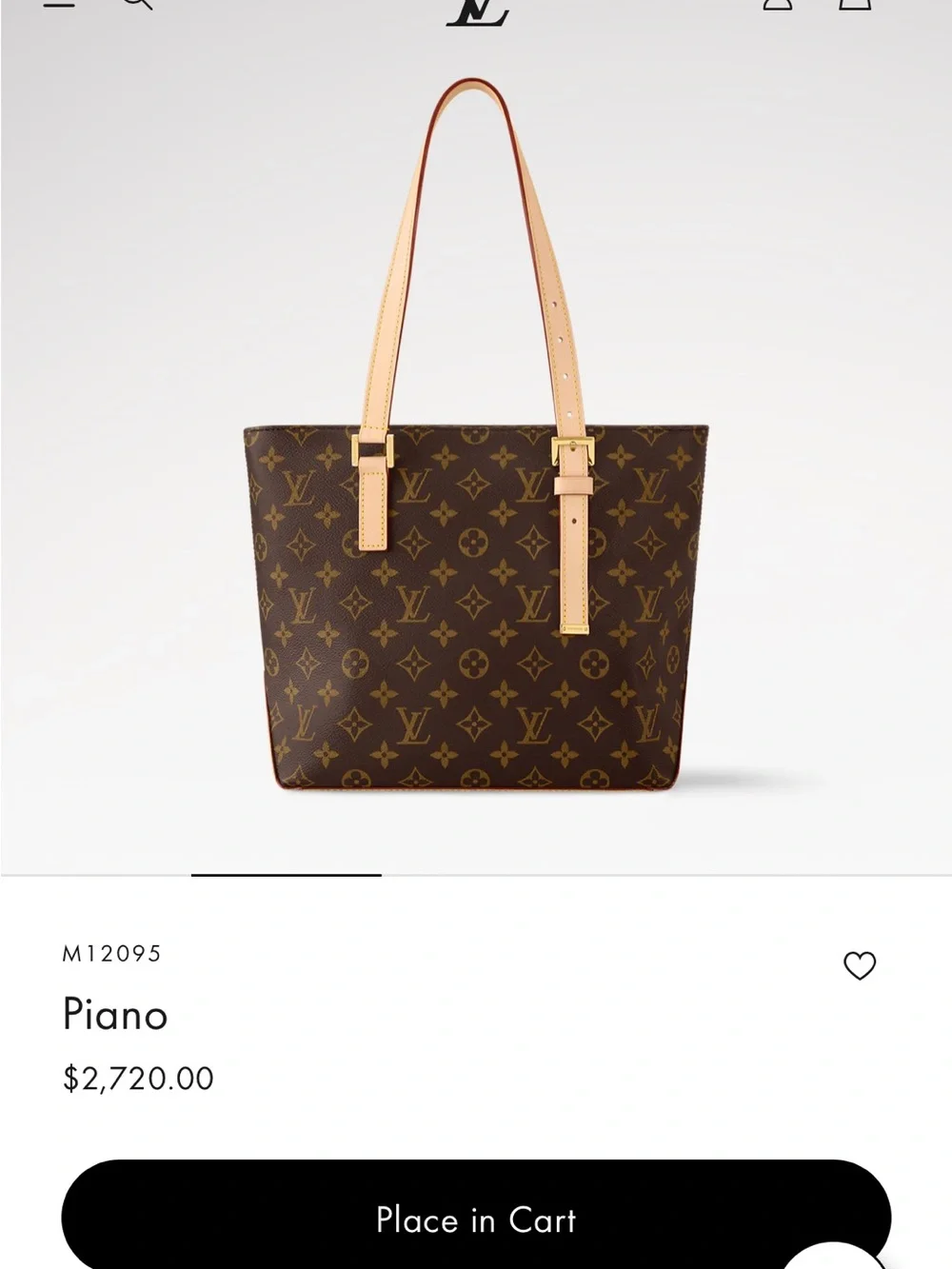 Louis Vuitton piano Monogram Canvas Tote in Brown with Tan Straps 2024 edition